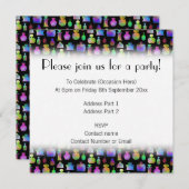 Colorful Perfume flessen patroon. Kaart (Voorkant / Achterkant)