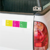 Colorful Periodic Table Bacon Bumpersticker (Op Truck)