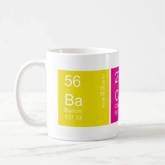 Colorful Periodic Table Bacon Koffiemok (Links)