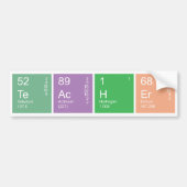 Colorful Periodic Table Science Teacher Bumpersticker (Voorkant)