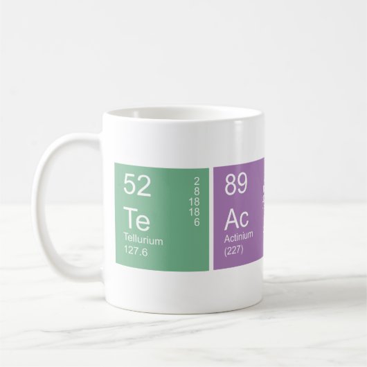 Colorful Periodic Table Science Teacher Koffiemok (Links)