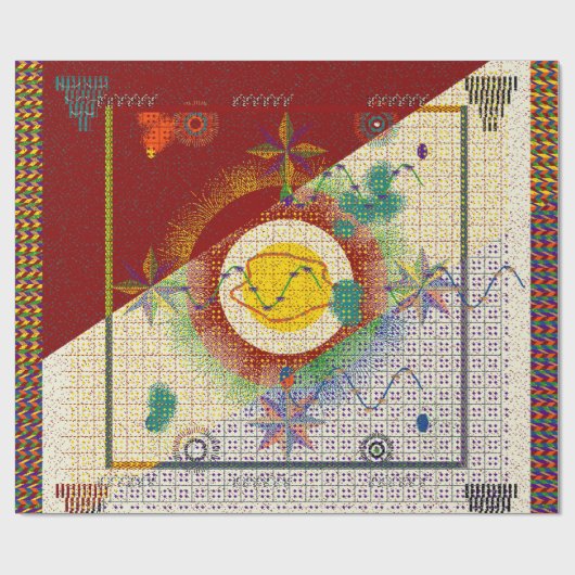 Colorful Persian Carpet mandala pattern  Cadeaupapier (Vlak)