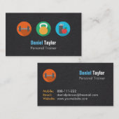 Colorful Personal Fitness Trainer Visitekaartjes (Voorkant / Achterkant)