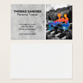 Colorful Personal Trainer Logo | Dumbbells Visitekaartje (Voorkant /achterkant)