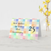 Colorful Personalized 25th Wedding Jubileum Kaart (Gele Bloem)
