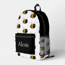 Colorful personalized backpack, kids cute bee bedrukte rugzak