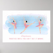Colorful Personalized Ballet Practice Poster (Voorkant)