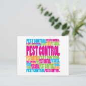 Colorful Pest Control Briefkaart (Staand voorkant)
