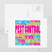 Colorful Pest Control Briefkaart (Voorkant / Achterkant)