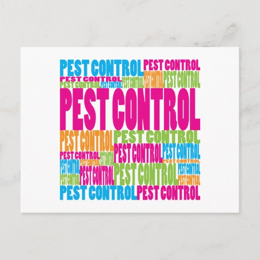 Colorful Pest Control Briefkaart (Voorkant)