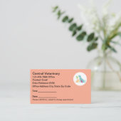 Colorful Pet Care Veterinary Appointment Cards Afsprakenkaartje (Staand voorkant)