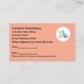 Colorful Pet Care Veterinary Appointment Cards Afsprakenkaartje (Voorkant)