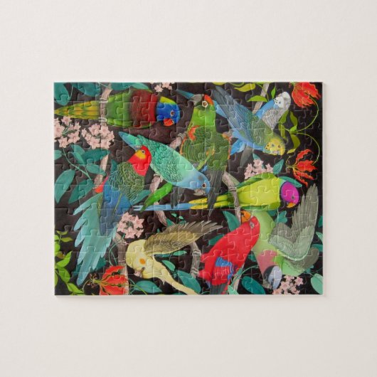 Colorful Pet Parrots Puzzle Legpuzzel (Horizontaal)