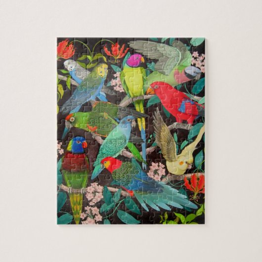 Colorful Pet Parrots Puzzle Legpuzzel (Verticaal)