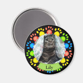 Colorful Pet Paw Drukt op maat Magneet (Voorkant / Achterkant)