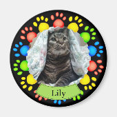 Colorful Pet Paw Drukt op maat Magneet (Voorkant)