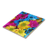 Colorful Petal Daisies Tegeltje (Zijkant)