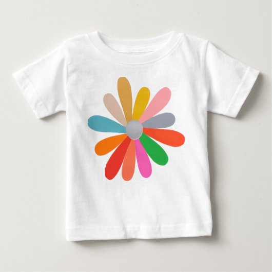 Colorful Petal Flower T-Shirt (Voorkant)