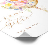 Colorful Petals Prosecco Cards & Gifts Table Sign Poster (Hoek)
