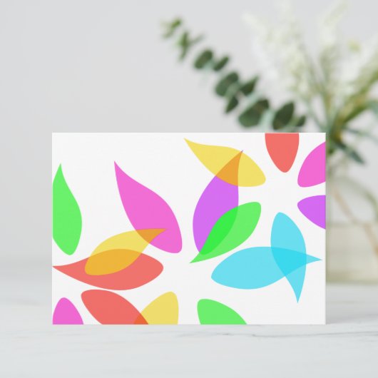 Colorful Petals Response Kaart (Staand voorkant)