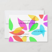 Colorful Petals Response Kaart (Achterkant)