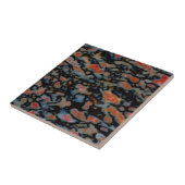 Colorful Petrified Dinosaur Bone Tegeltje (Zijkant)