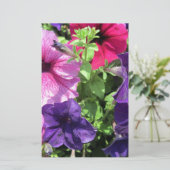 Colorful Petunias Briefpapier (Staand voorkant)