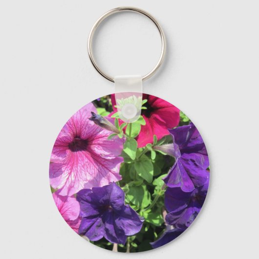 Colorful Petunias Sleutelhanger (Voorkant)