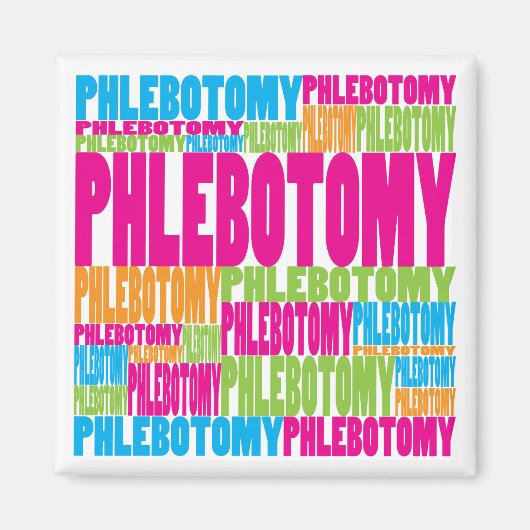 Colorful Phlebotomie Magneet (Voorkant)