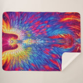 Colorful Phoenix Sherpa Blanket Deken (Voorkant (horizontaal))