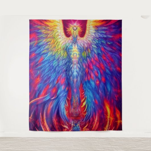 Colorful Phoenix Wandkleed (Voorkant)