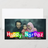 Colorful Photo Typografie Happy Norooz nieuwjaar (Voorkant / Achterkant)