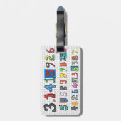 Colorful Pi Bagagelabel (Achterkant verticaal)