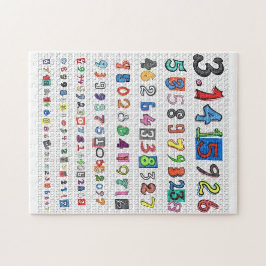 Colorful Pi Legpuzzel (Horizontaal)