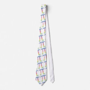 Colorful Pi Number Patroon Nerd Stropdas