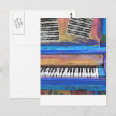 Colorful Piano Briefkaart (Voorkant / Achterkant)