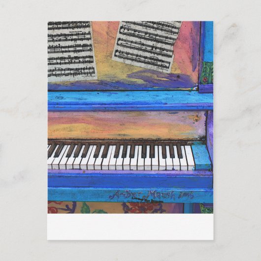 Colorful Piano Briefkaart (Voorkant)