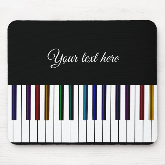 Colorful Piano Keyboard Music-Muismat Muismat (Voorkant)