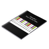 Colorful Piano Keys Music Practice Persoonlijk Notitieboek (Linkerzijde)