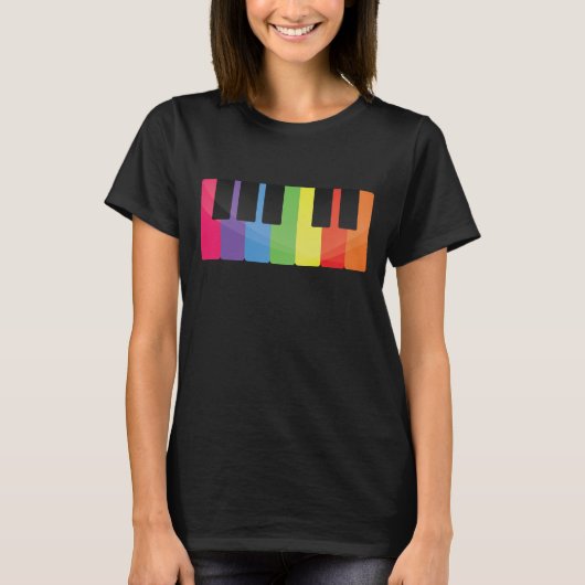 Colorful Piano T-shirt (Voorkant)