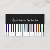 Colorful Piano-toetsenbord - Leerstoel Songwriter  Visitekaartje (Achterkant)