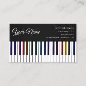Colorful Piano-toetsenbord - Leerstoel Songwriter  Visitekaartje (Voorkant)
