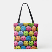 Colorful Picklebal Pattern Tote Bag (Achterkant)
