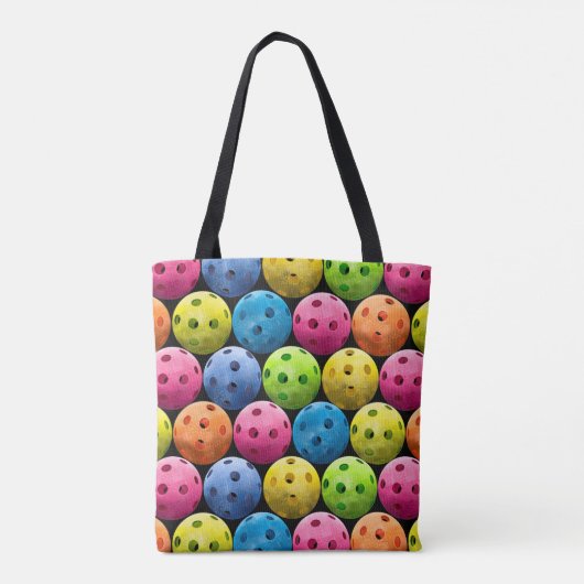 Colorful Picklebal Pattern Tote Bag (Achterkant)