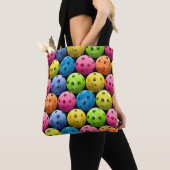 Colorful Picklebal Pattern Tote Bag (Dichtbij)
