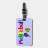 Colorful Pickleball Art-ontwerp Bagagelabel (Voorkant verticaal)