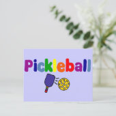 Colorful Pickleball Art-ontwerp Briefkaart (Staand voorkant)