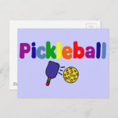 Colorful Pickleball Art-ontwerp Briefkaart (Voorkant / Achterkant)