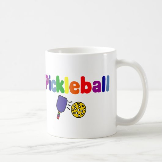 Colorful Pickleball Art-ontwerp Koffiemok (Rechts)