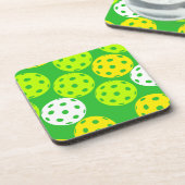 Colorful Pickleball Coaster Set Bier Onderzetter (Linkerzijde)